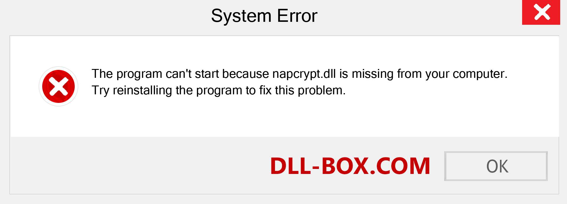  napcrypt.dll file is missing?. Download for Windows 7, 8, 10 - Fix  napcrypt dll Missing Error on Windows, photos, images
